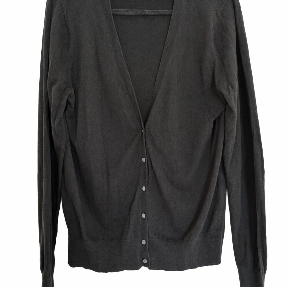 Banana Republic Black V Neck Cardigan Sweater XL